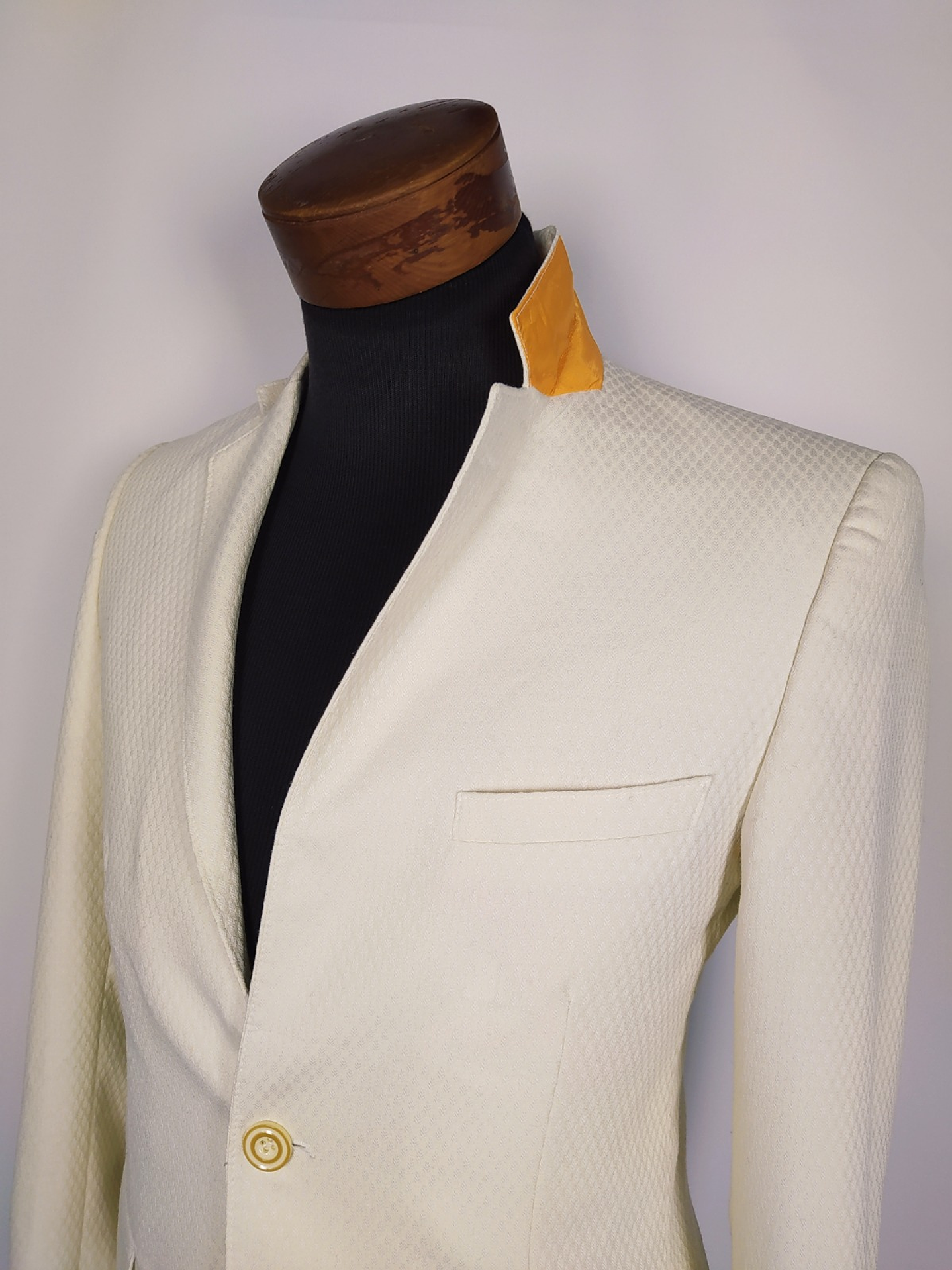Blazer Blanco Moderno Slim Fit Talla S 5