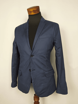 Blazer H&M azul algodón slim fit TALLA S