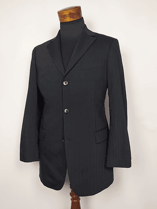 Blazer Hugo Boss negro raya diplomática TALLA SM