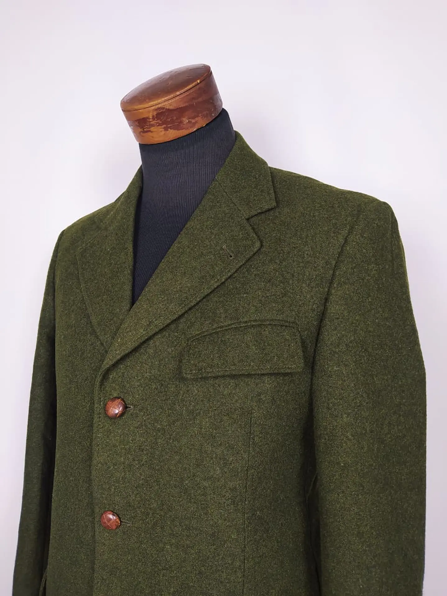 Blazer Ravit Model Loden verde lana TALLA M Lujo 4