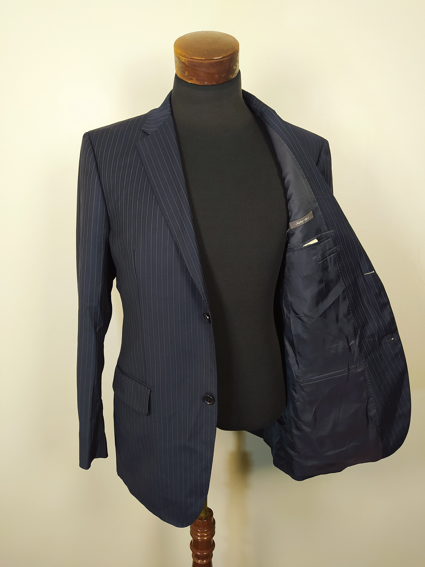 Chaqueta pura lana super 120 Blazer hombre Easy Wear azul TALLA ML 1