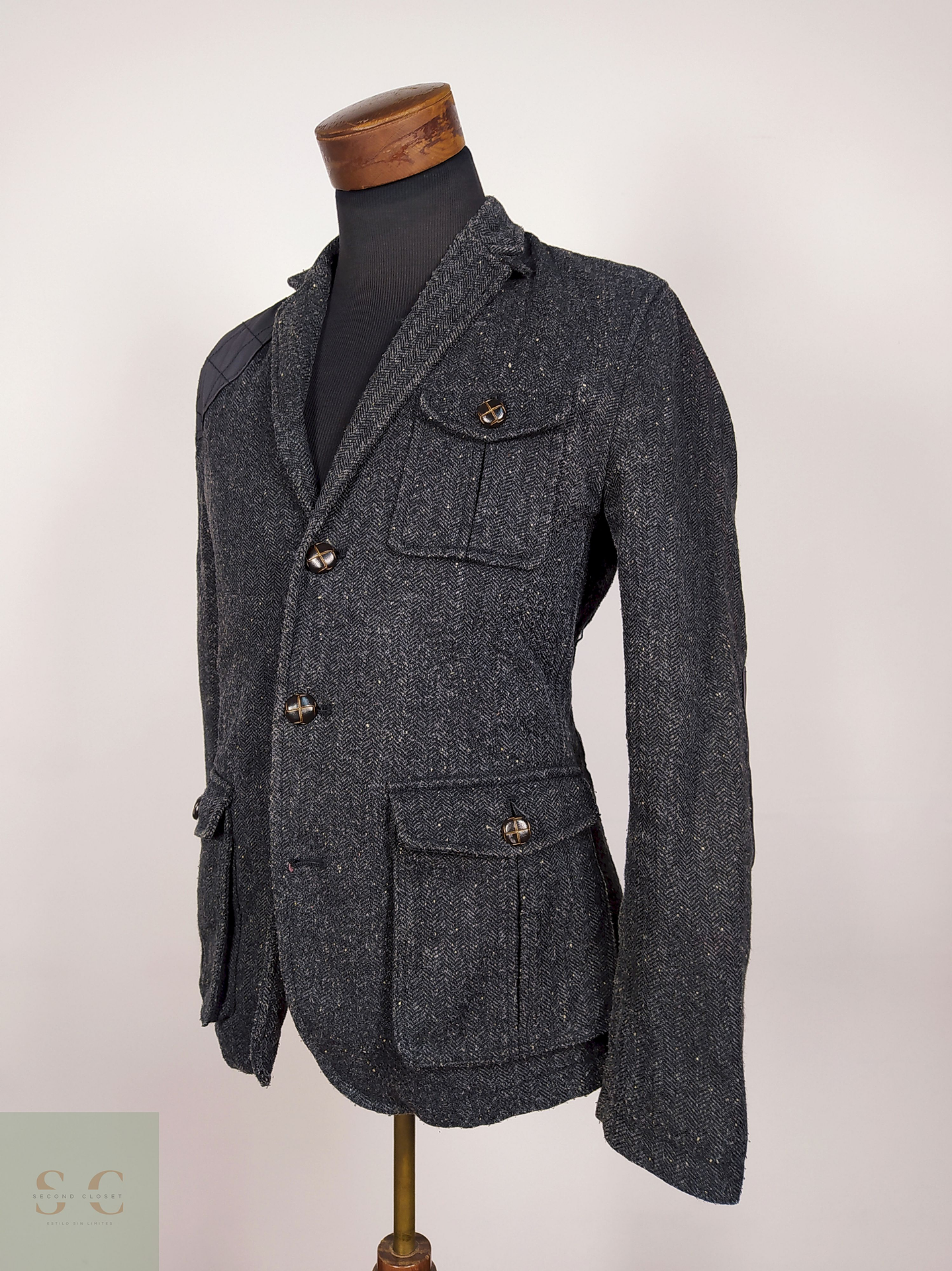 Chaqueta lana slim fit Method London blazer TALLA SM 1