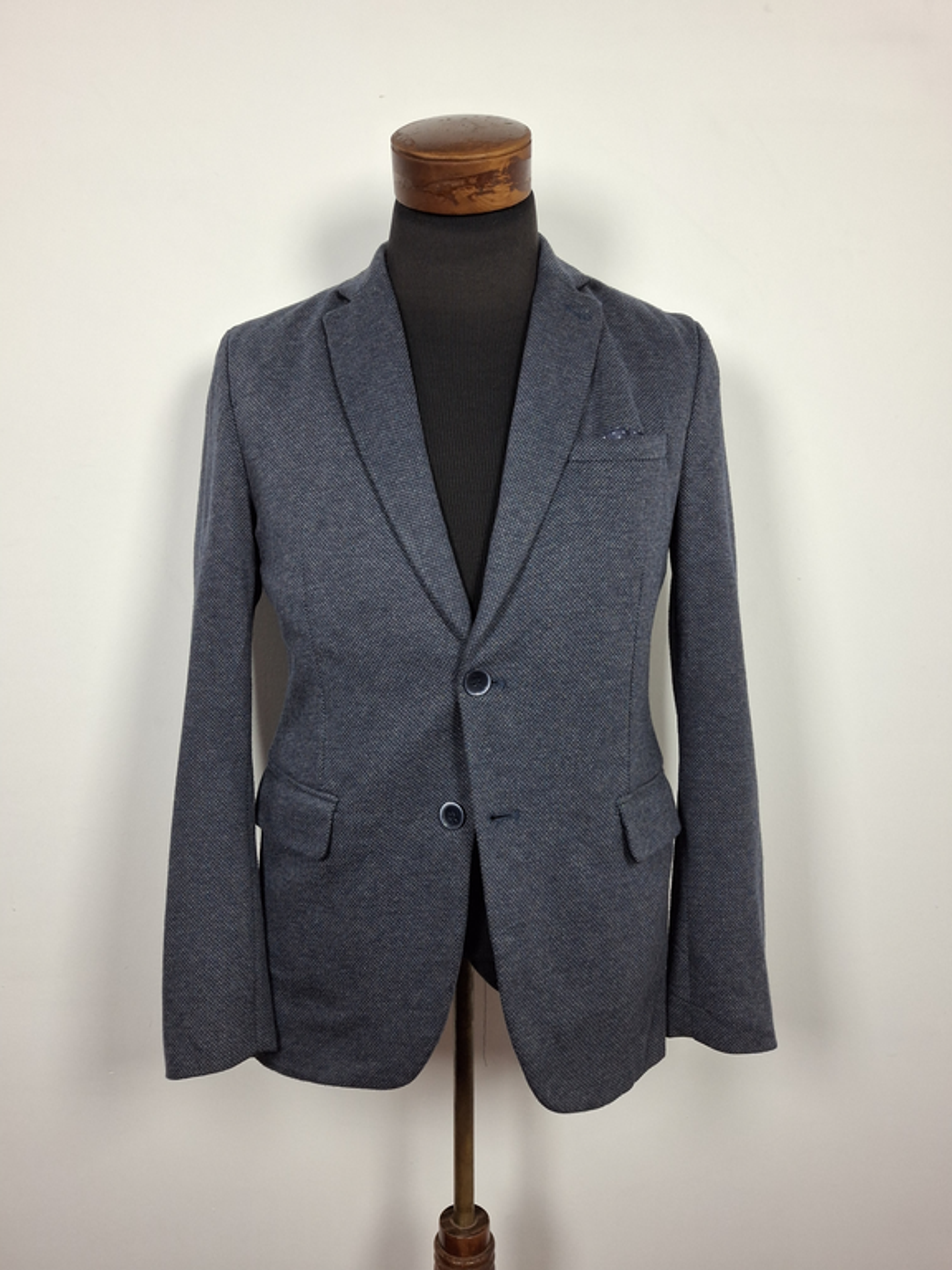 Blazer slim fit LC Waikiki chaqueta azul TALLA S 2