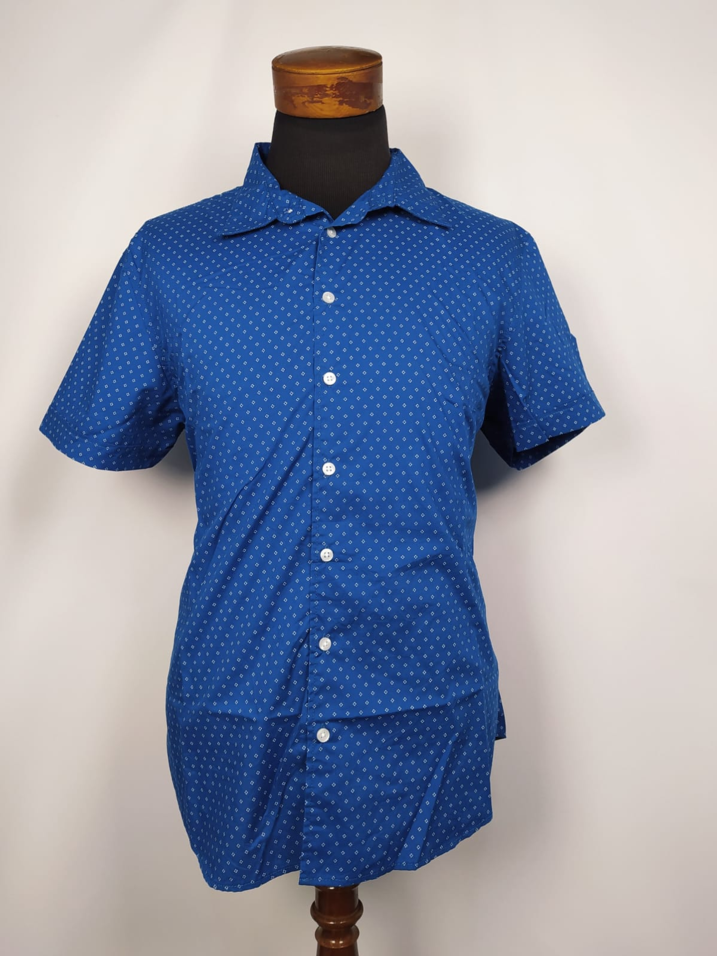 Camisa azul con microestampado TALLA XL 1
