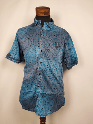 Camisa azul estampada TALLA XL