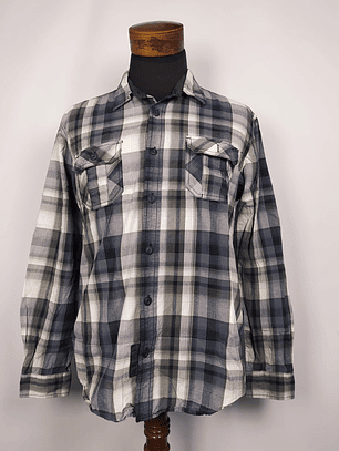 Camisa a cuadros gris y negro TALLA L