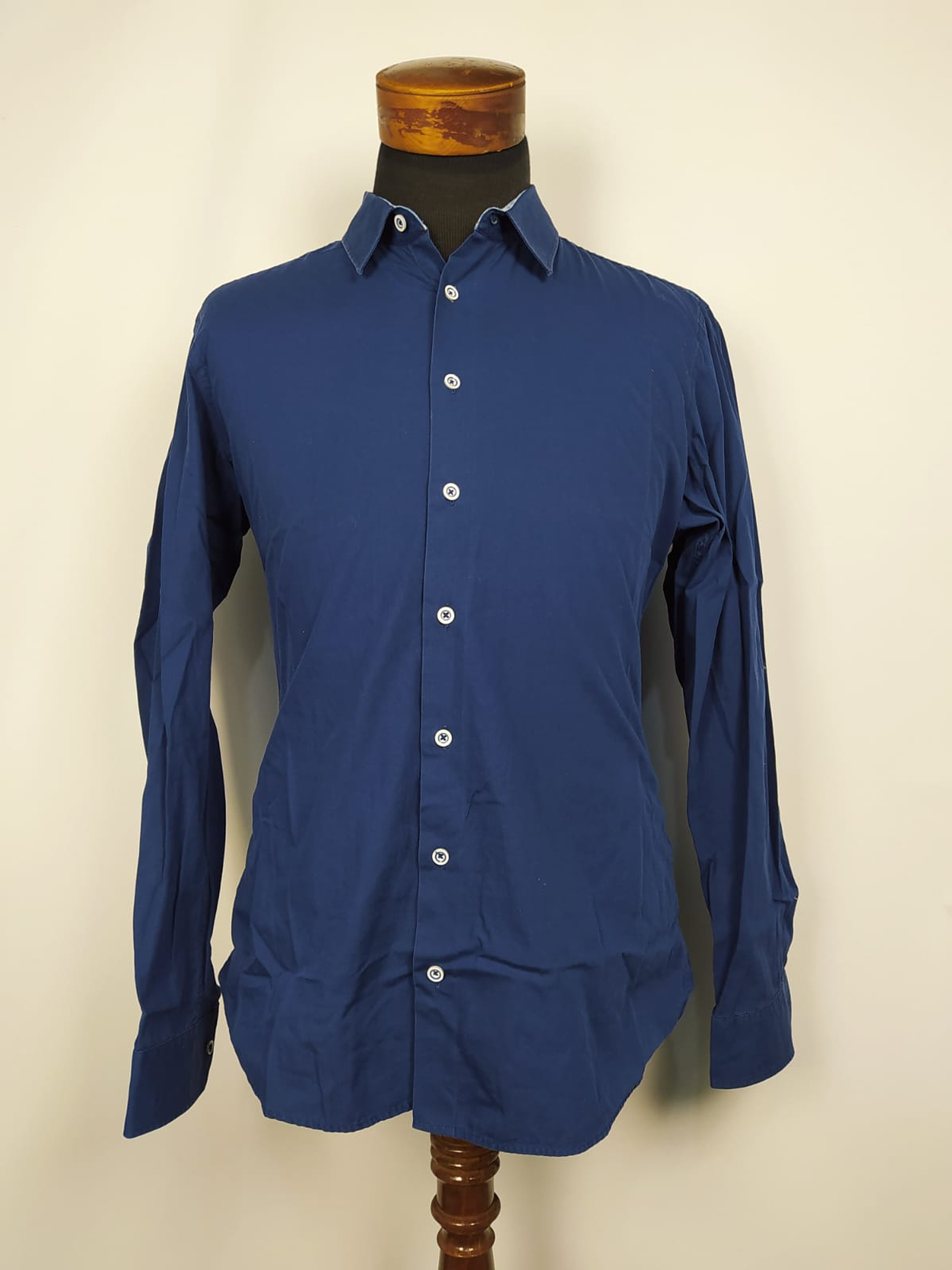 Camisa azul lisa TALLA L 1