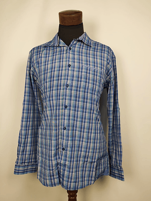 Camisa a cuadros azul TALLA L