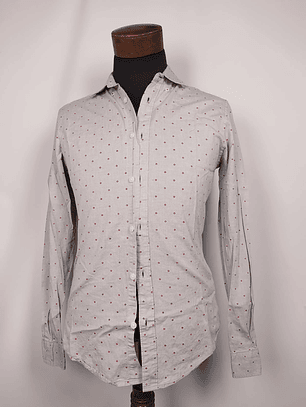 Camisa gris con microestampado TALLA S