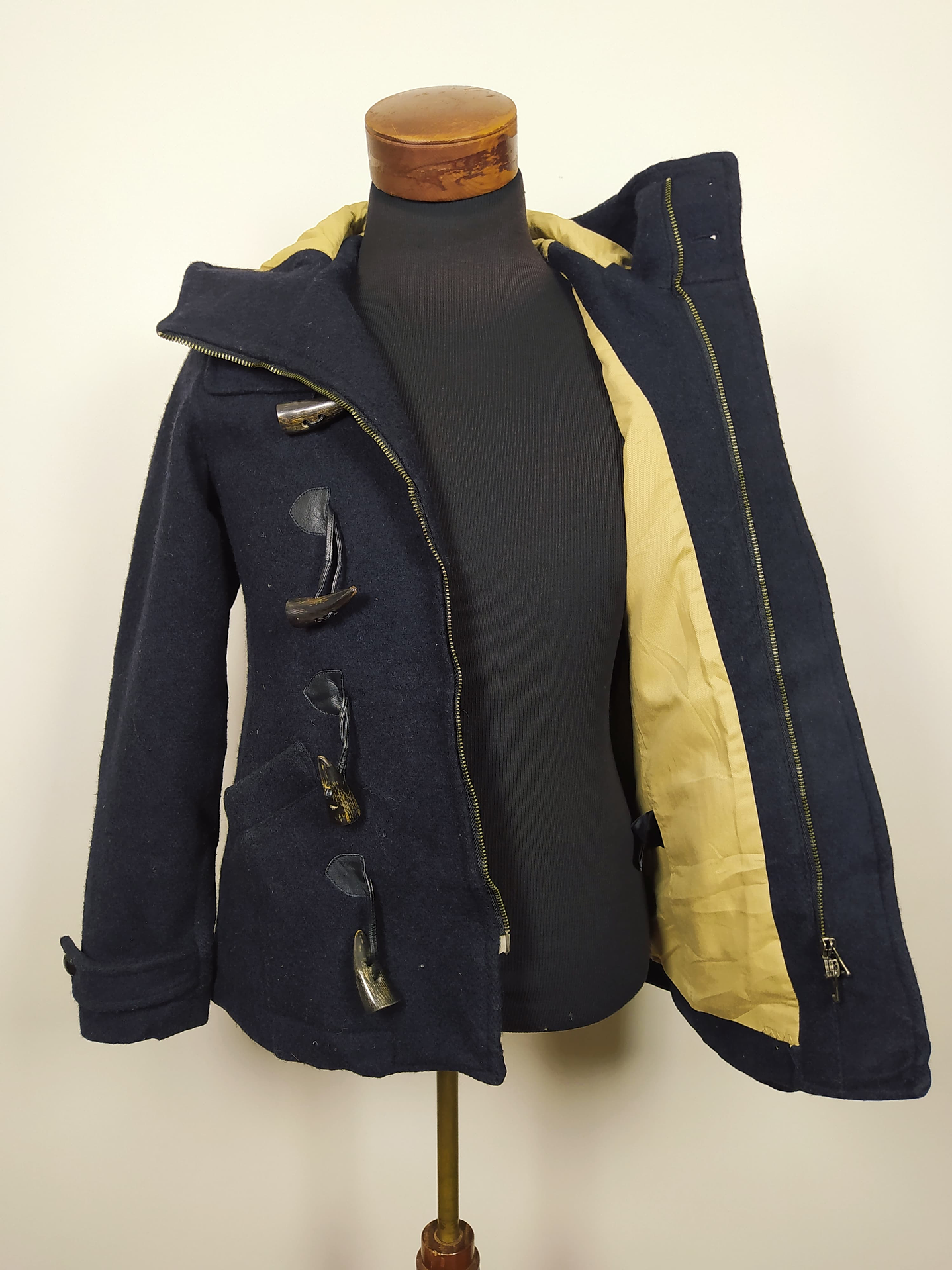 Abrigo montgomery lana premium azul TALLA S Slim fit  5