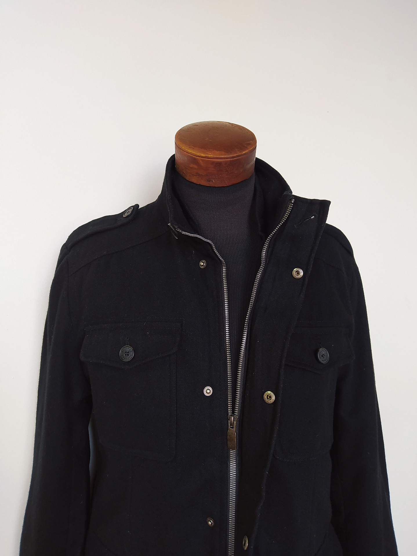 Abrigo Dockers lana premium negro TALLA XL 3