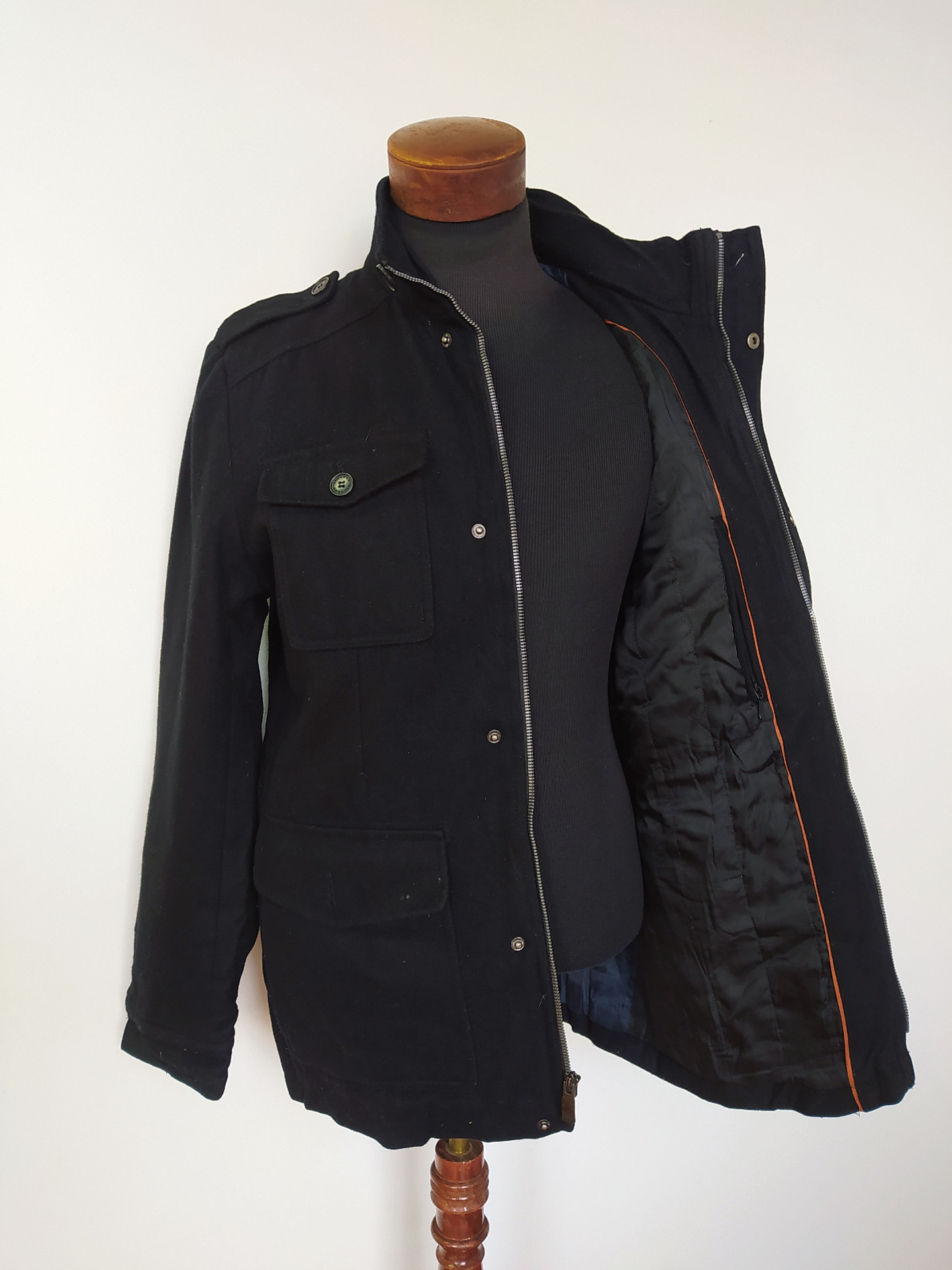 Abrigo Dockers lana premium negro TALLA XL 5