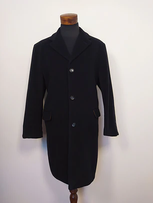 Abrigo elegante clásico Premium PKZ Lana Negro – TALLA LXL