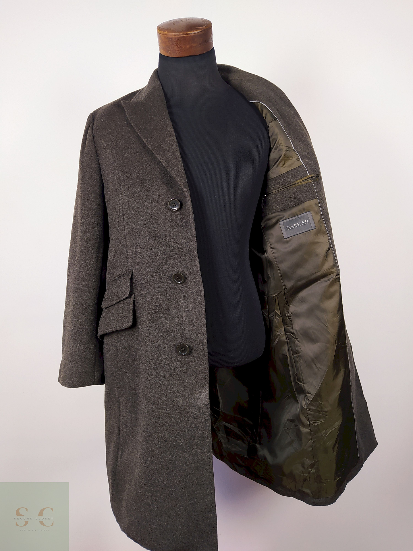 Abrigo lana y cashmere Gladan premium TALLA ML 4