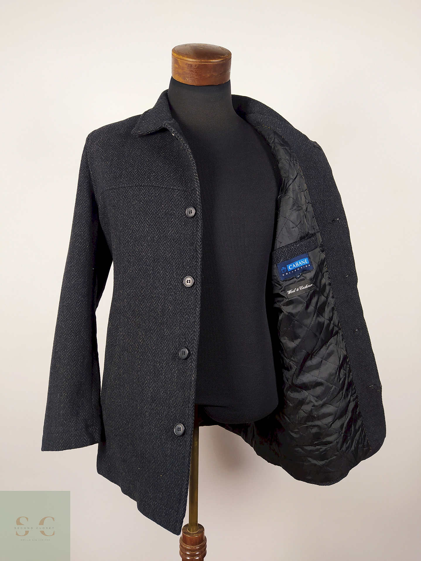 Abrigo lana y cashmere premium Cabane Collection TALLA M 2