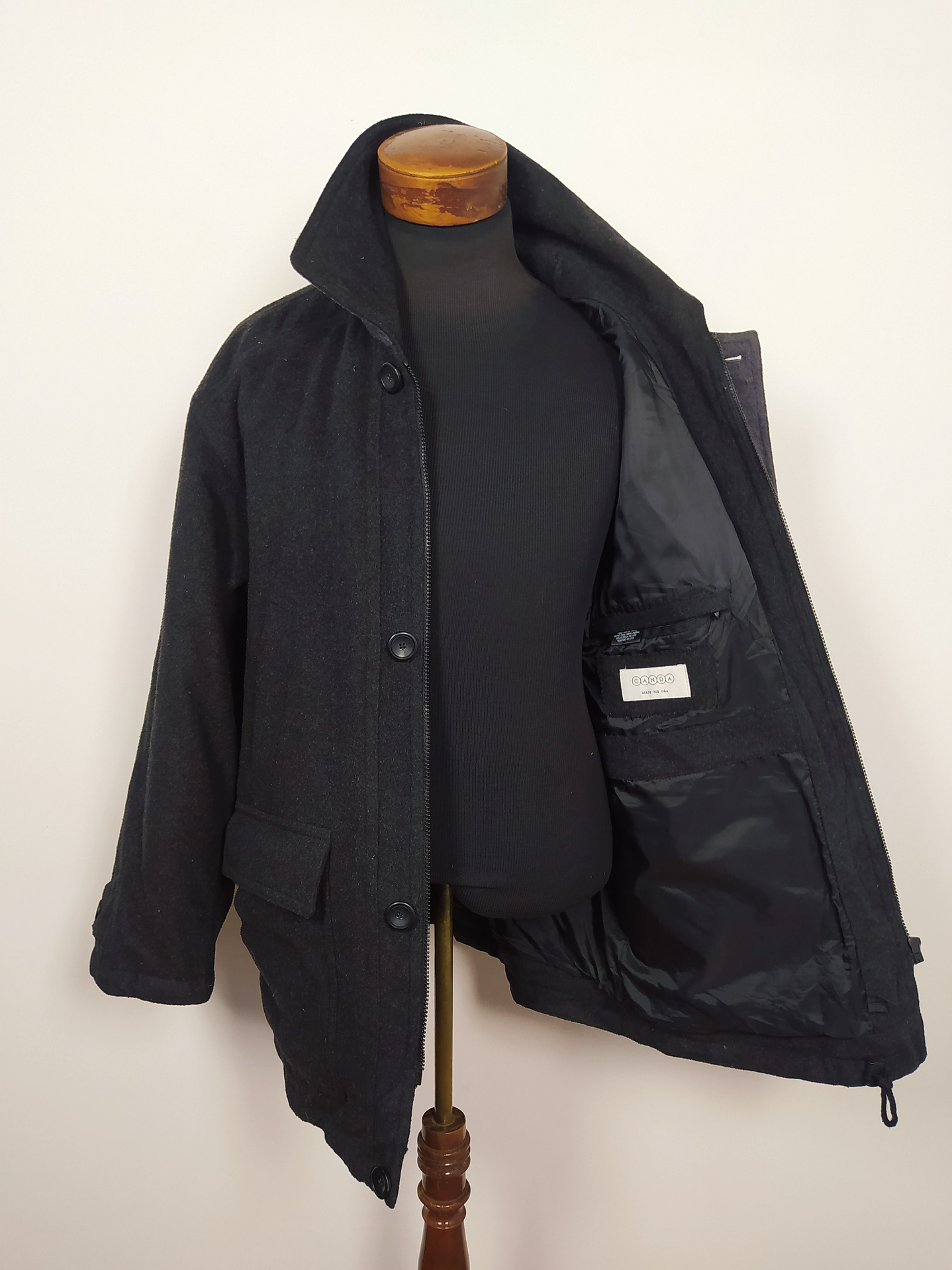 Abrigo lana virgen Canda Sympatex premium TALLA XL 2