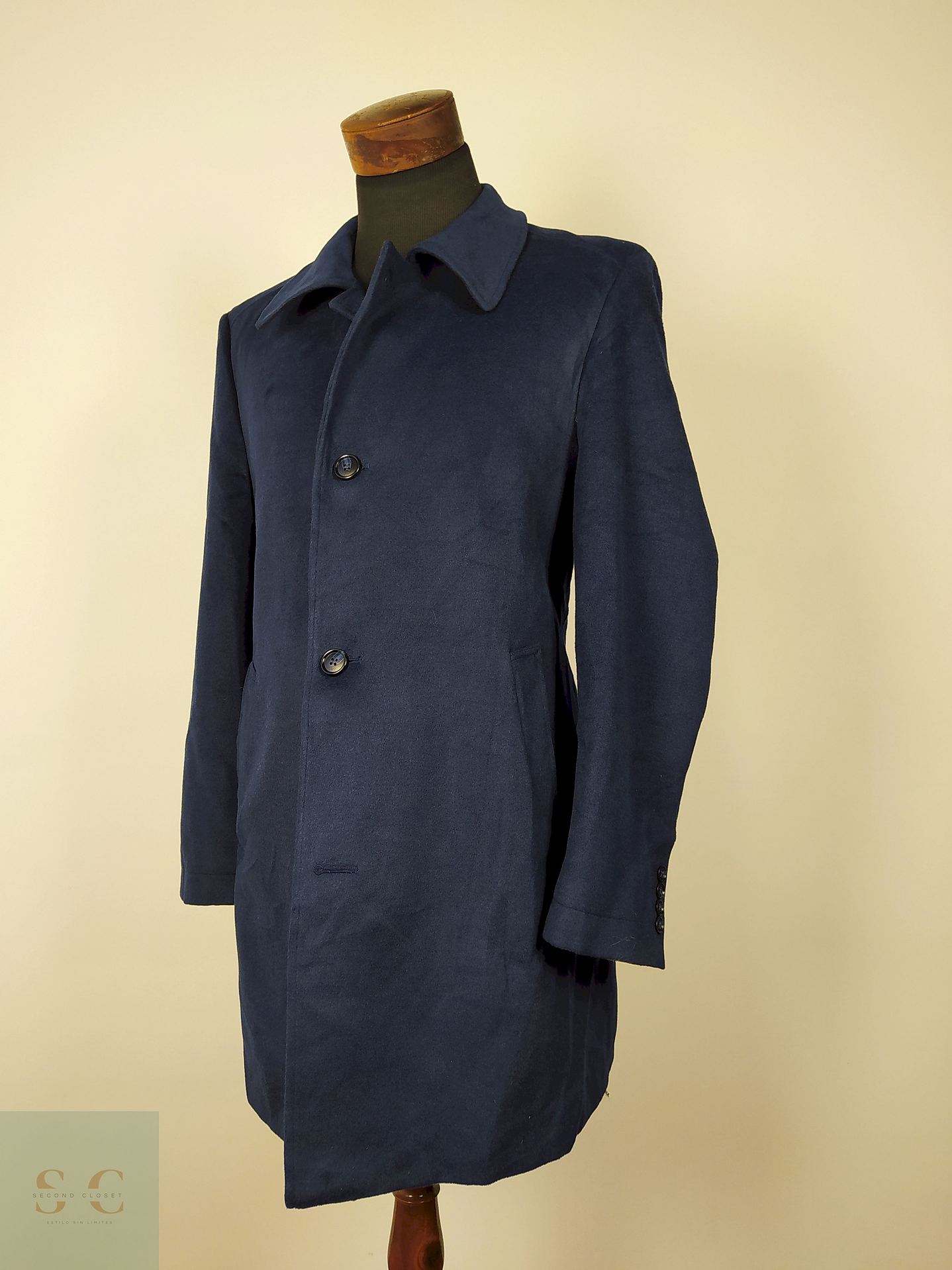 Abrigo Kenneth Cole azul premium TALLA M 2