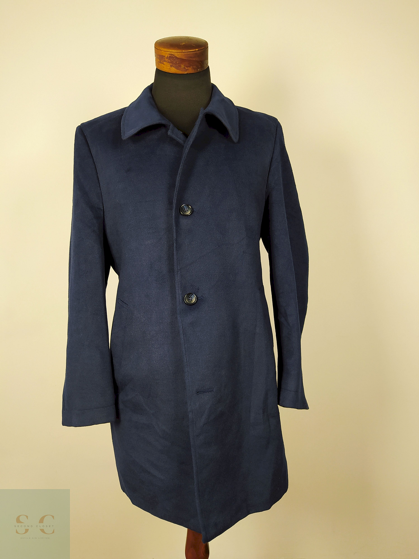 Abrigo Kenneth Cole azul premium TALLA M 1