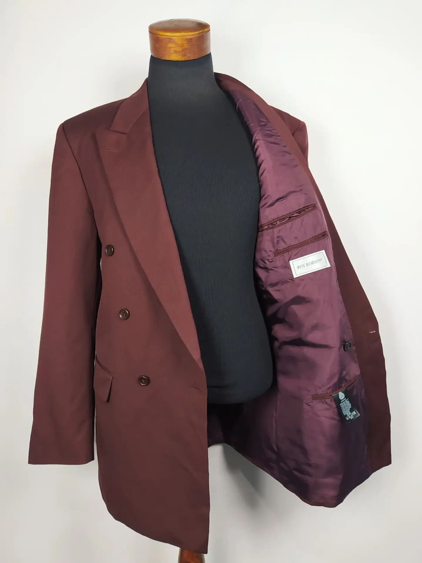 Blazer lana virgen double breasted Roy Robson TALLA XL  3