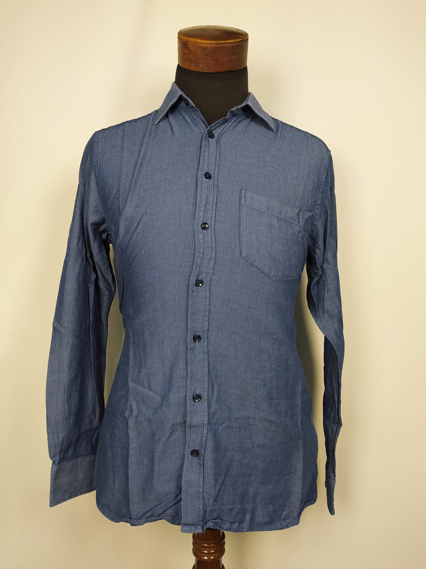 Camisa azul denim ligera TALLA M 1