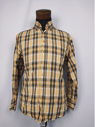 Camisa a cuadros amarillos y grises TALLA M