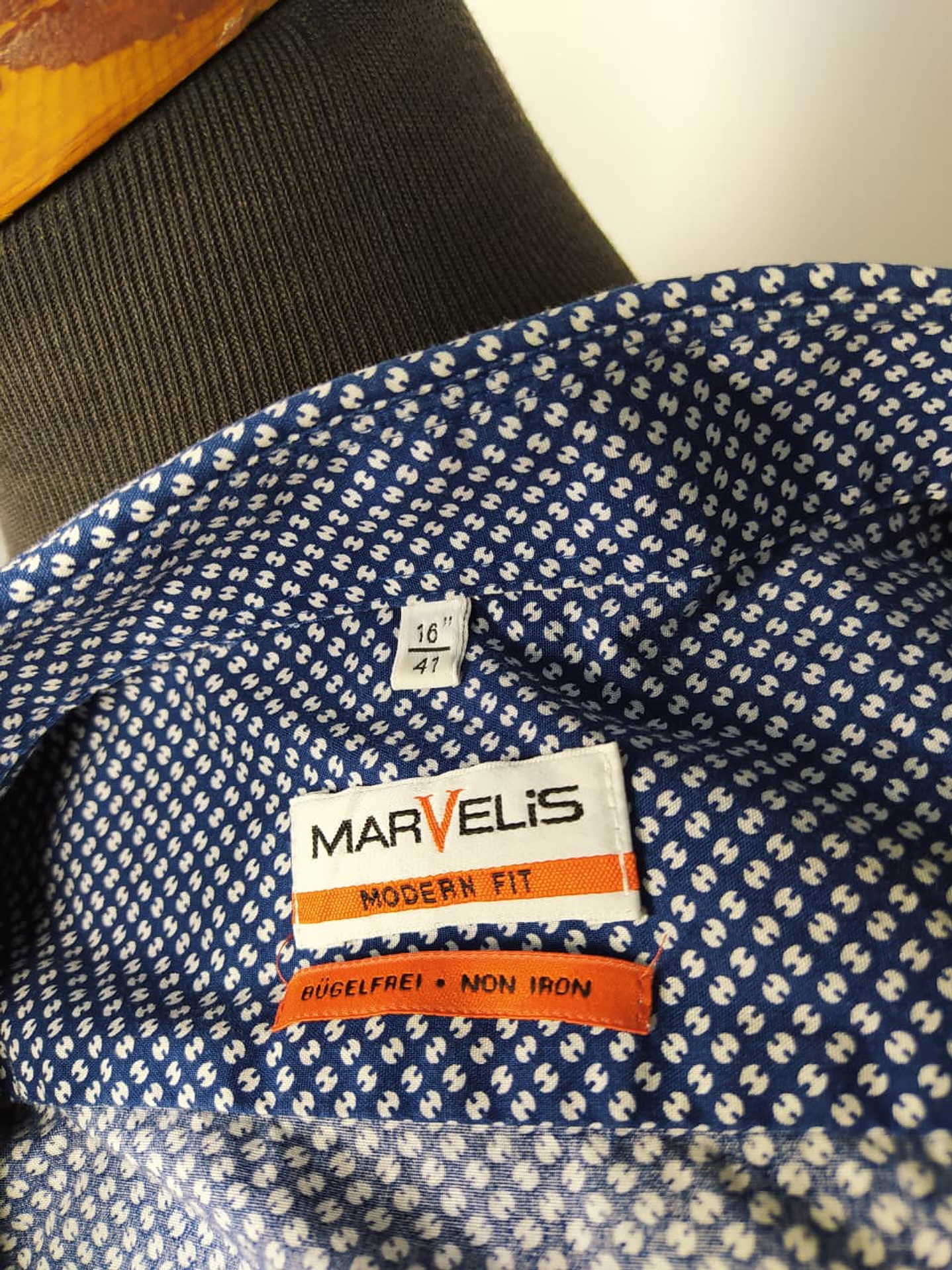 Camisa estampada azul TALLA L 3