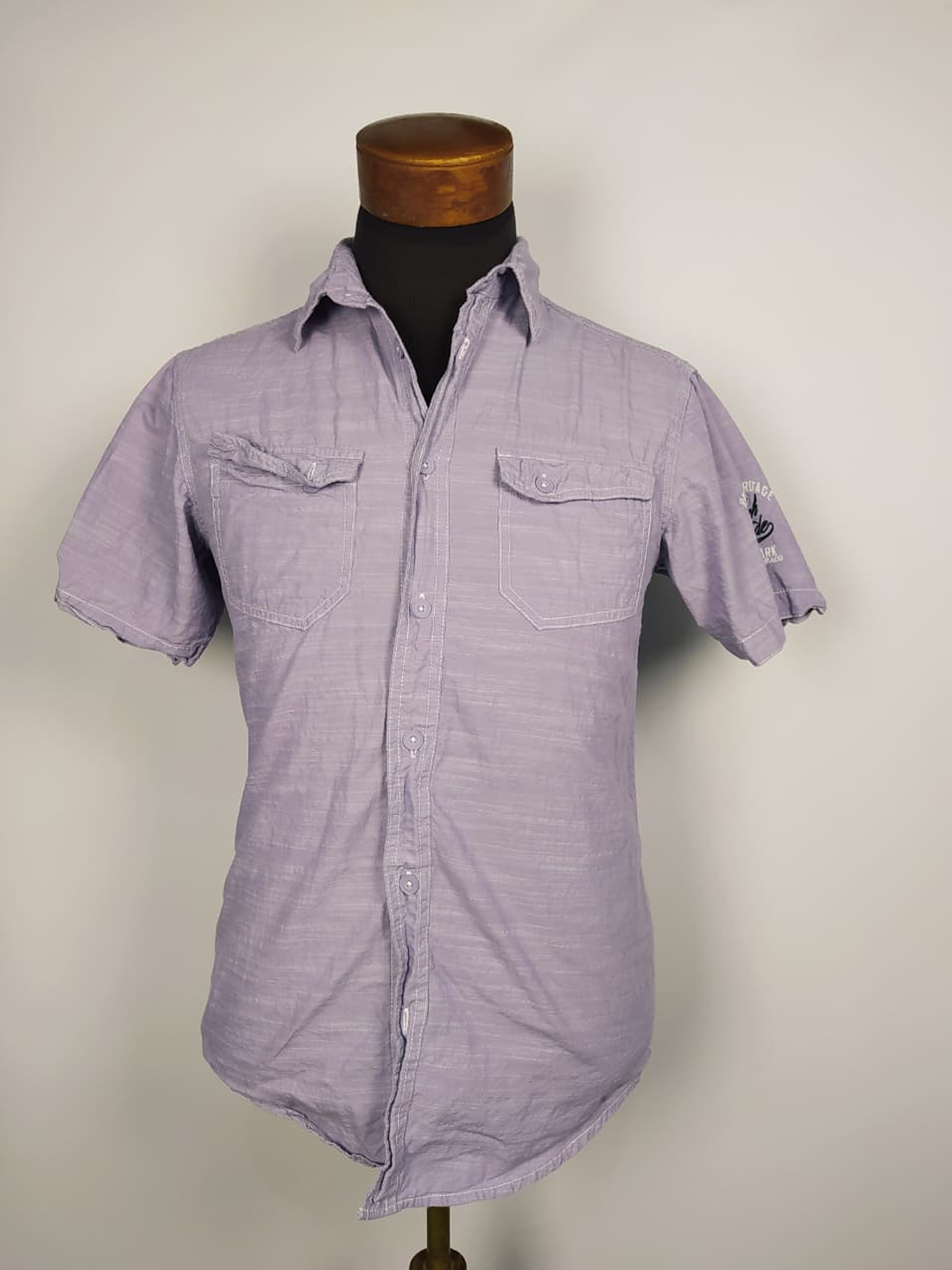 Camisa Angelo Litrico manga corta TALLA S slim fit 1