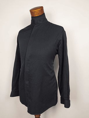 Camisa Studio Coletti negra cuello mao – TALLA M