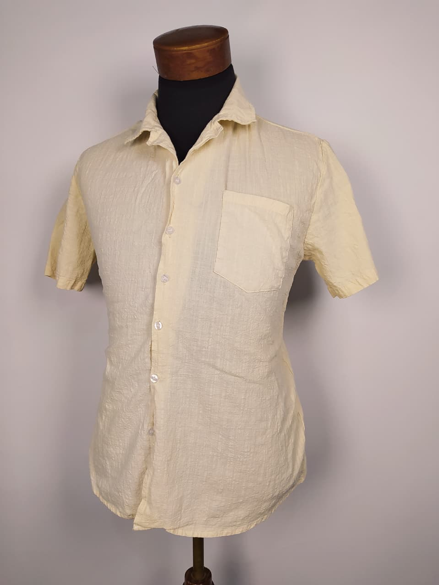 Camisa manga corta lino TALLA M 2