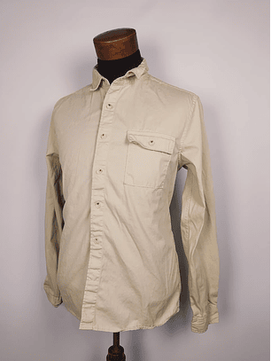 Camisa beige manga larga TALLA M