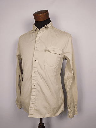 Camisa beige manga larga TALLA M