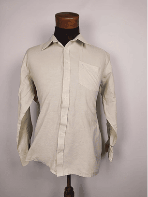 Camisa manga larga beige TALLA M