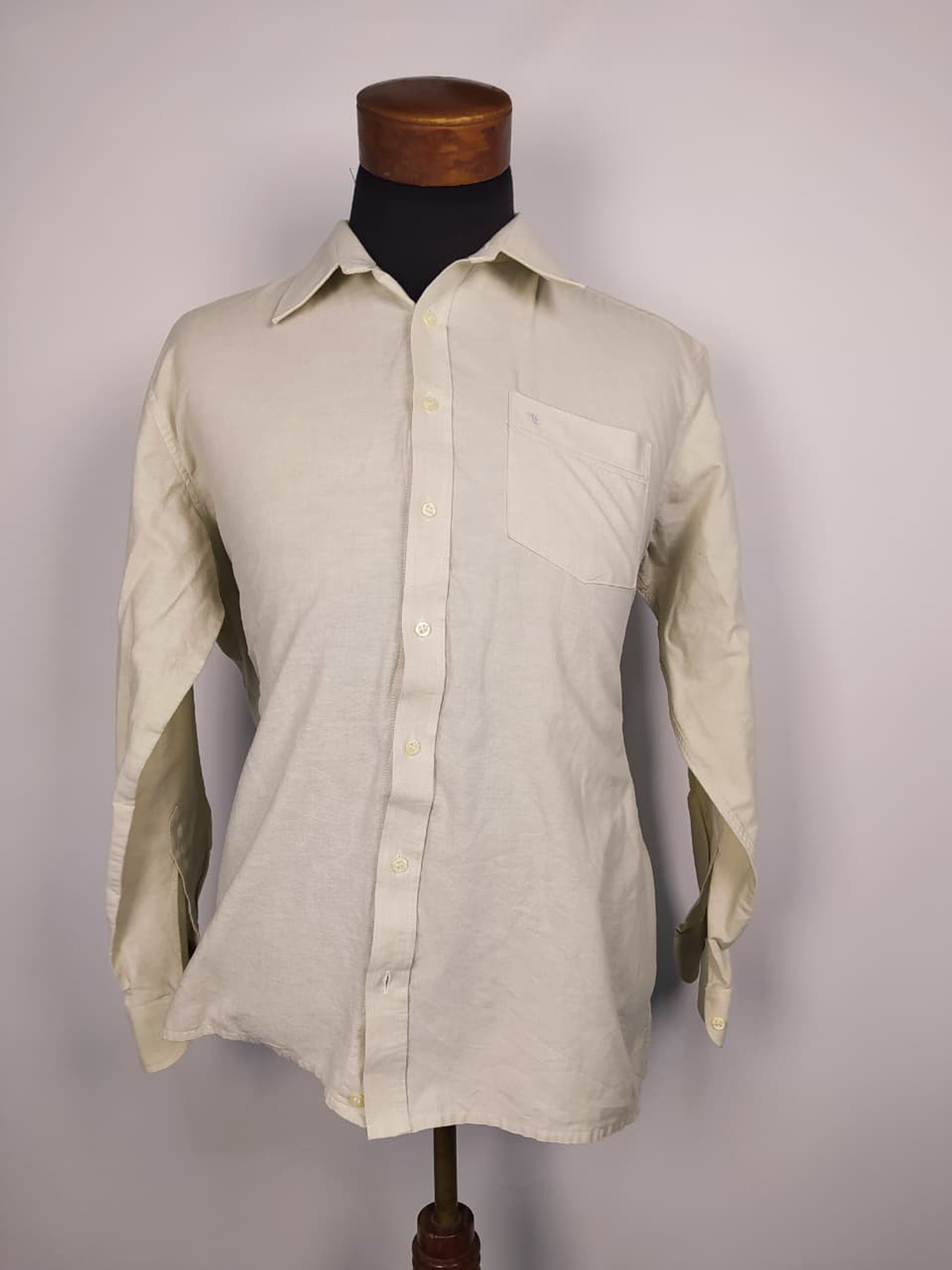 Camisa manga larga beige TALLA M 1
