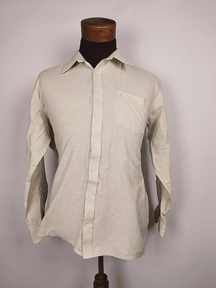 Camisa manga larga beige TALLA M