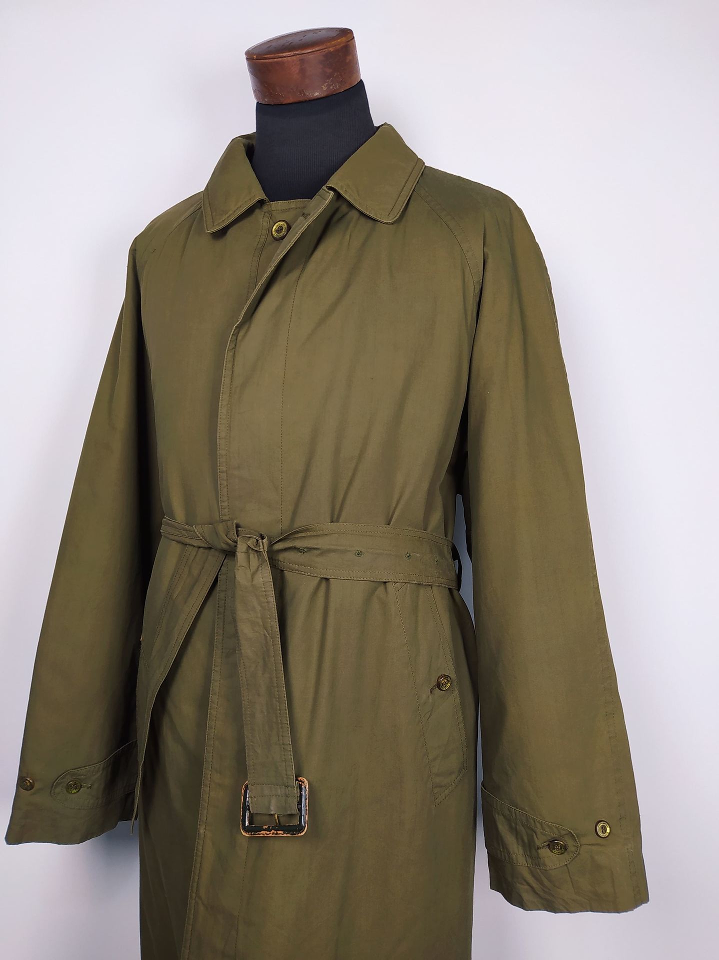 Gabardina Burberry Trench de colección verde TALLA XL  3