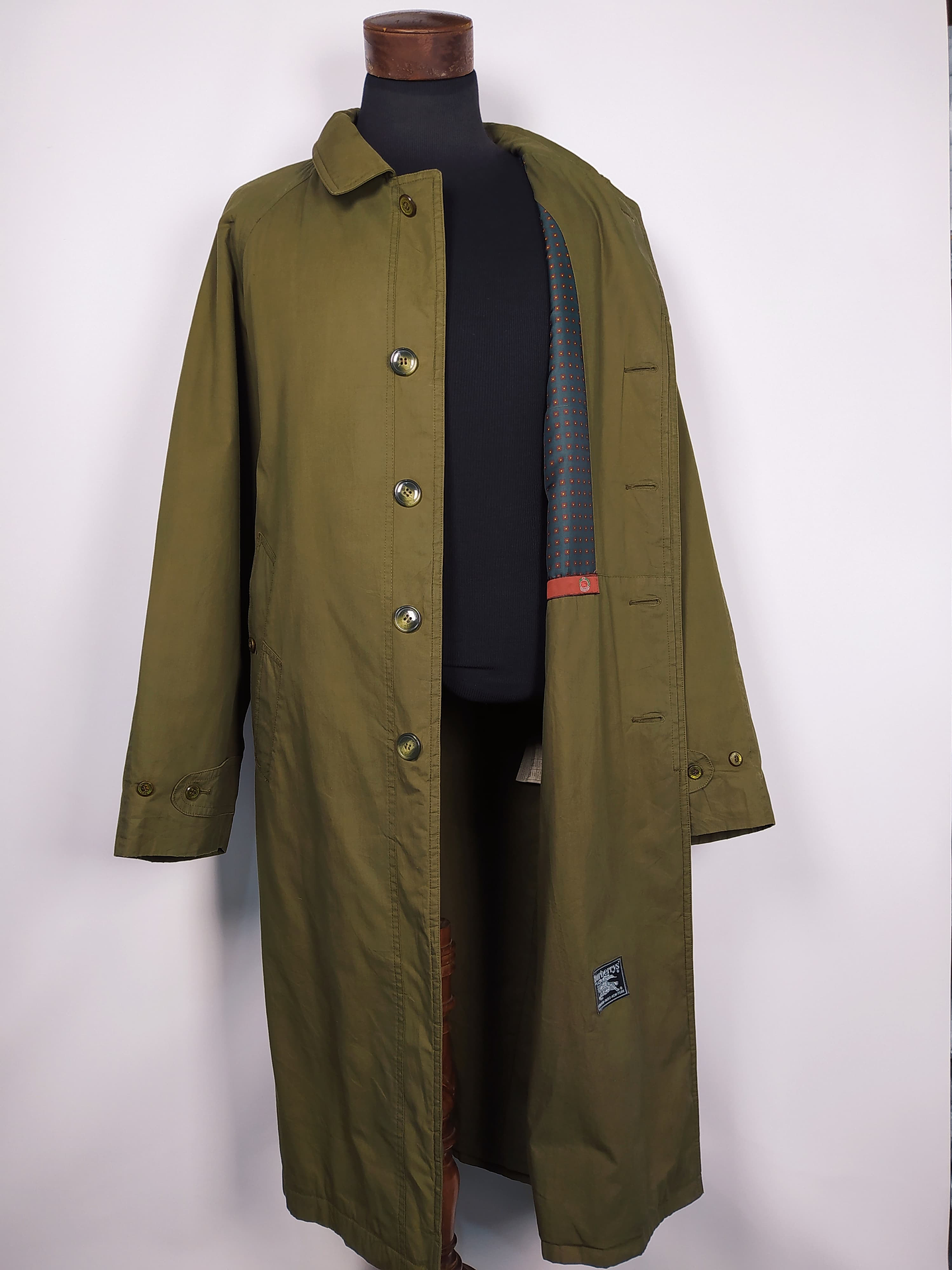 Gabardina Burberry Trench de colección verde TALLA XL  4