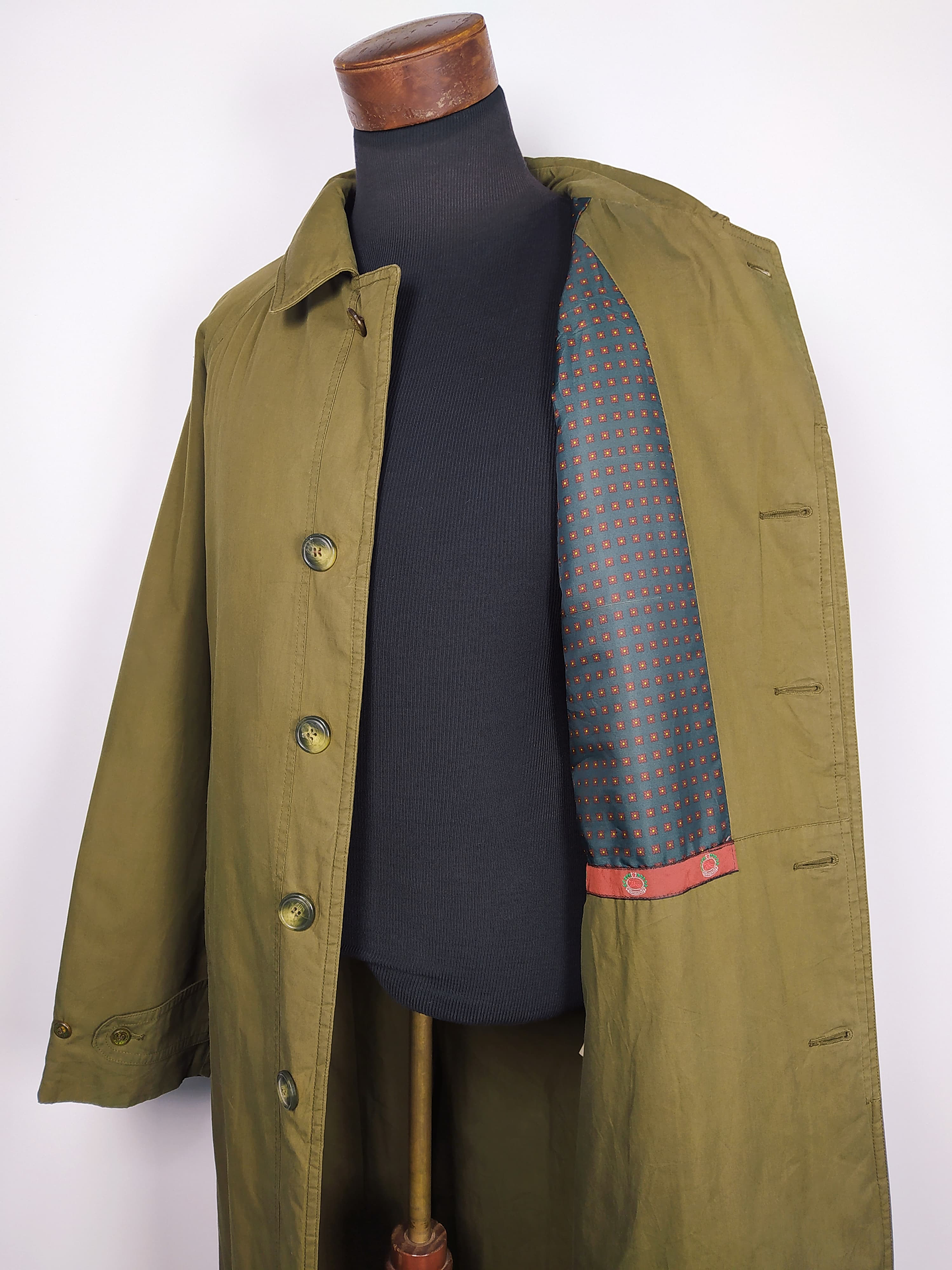 Gabardina Burberry Trench de colección verde TALLA XL  7