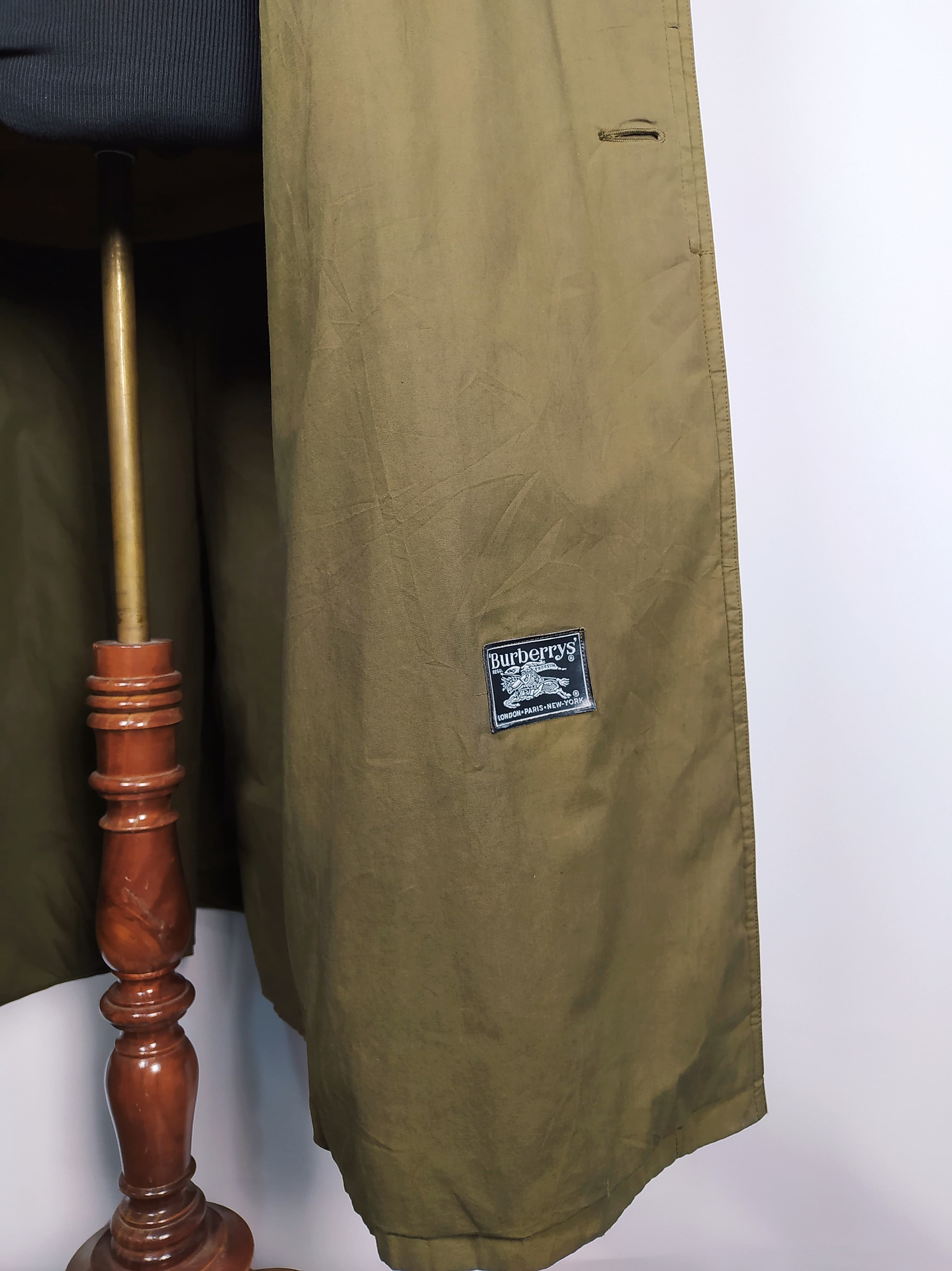 Gabardina Burberry Trench de colección verde TALLA XL  9