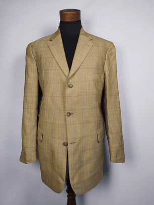 Blazer Barutti lana virgen y seda pura – Mostaza claro XL