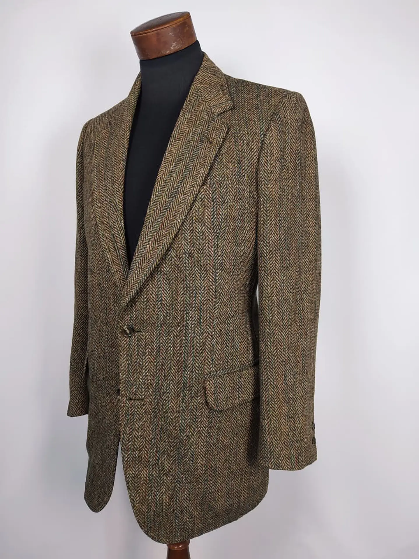 Chaqueta HARRIS TWEED Pura lana escocés blazer lujo TALLA M 1