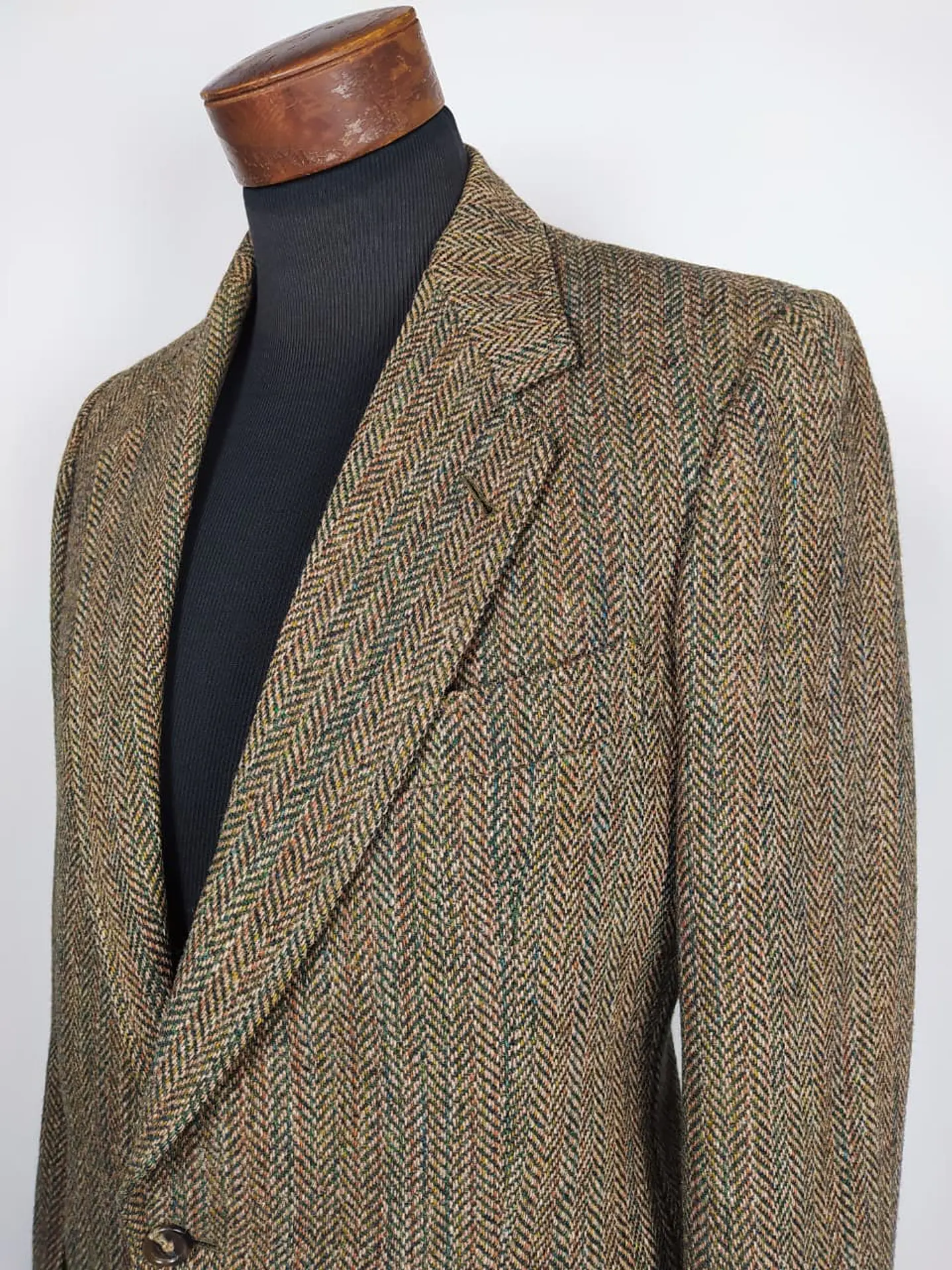 Chaqueta HARRIS TWEED Pura lana escocés blazer lujo TALLA M 2