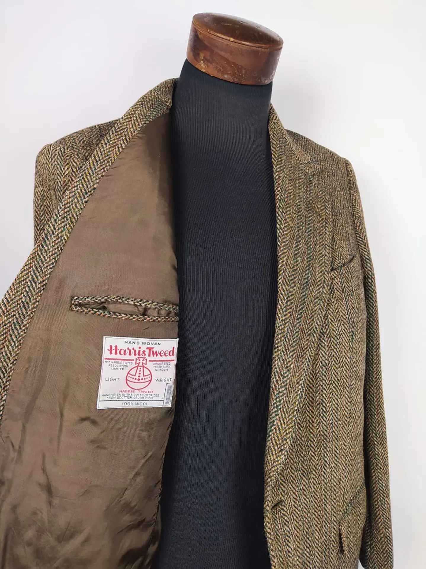 Chaqueta HARRIS TWEED Pura lana escocés blazer lujo TALLA M 4