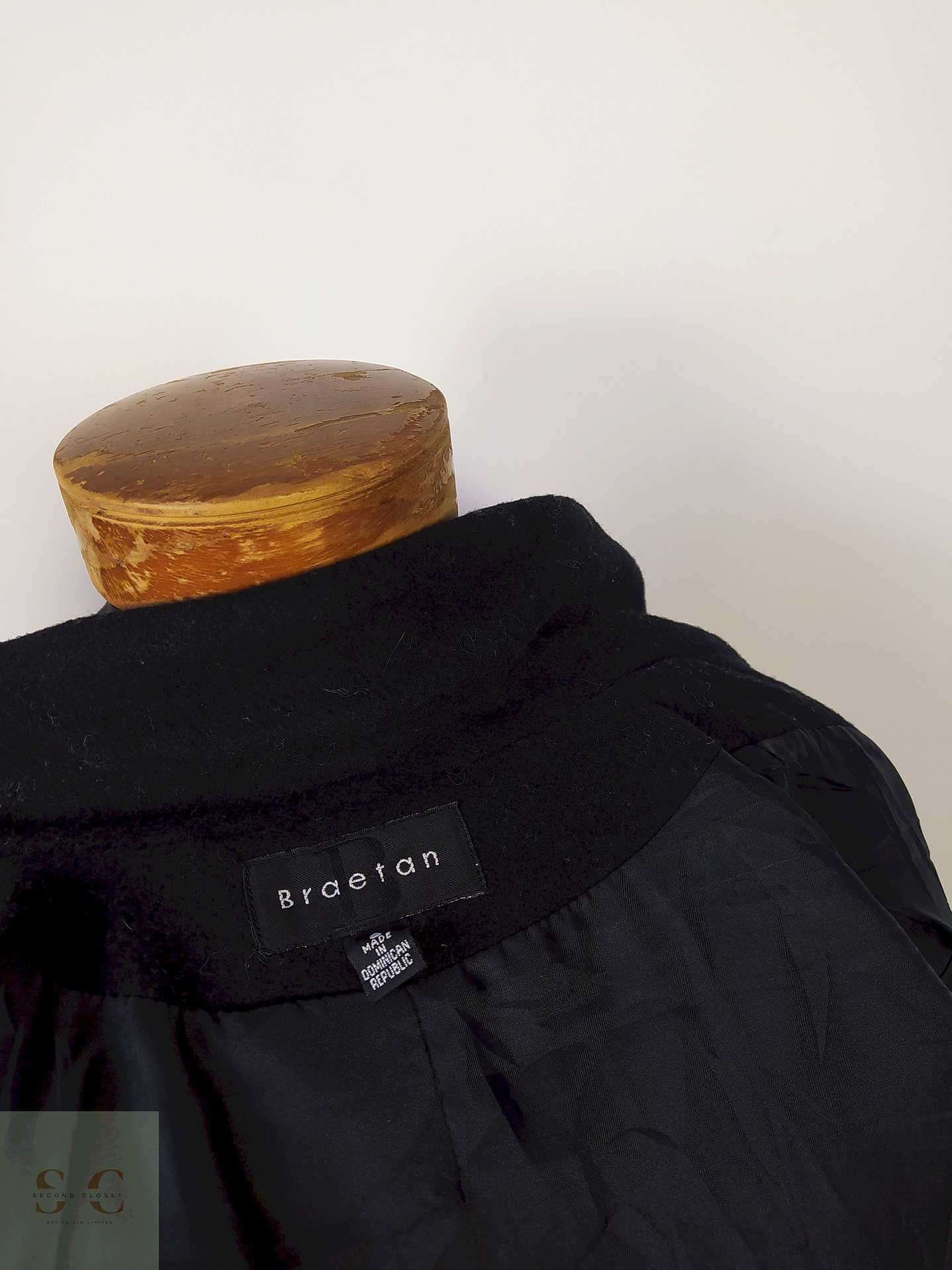  Abrigo lana mujer largo negro Braetan Talla M 3