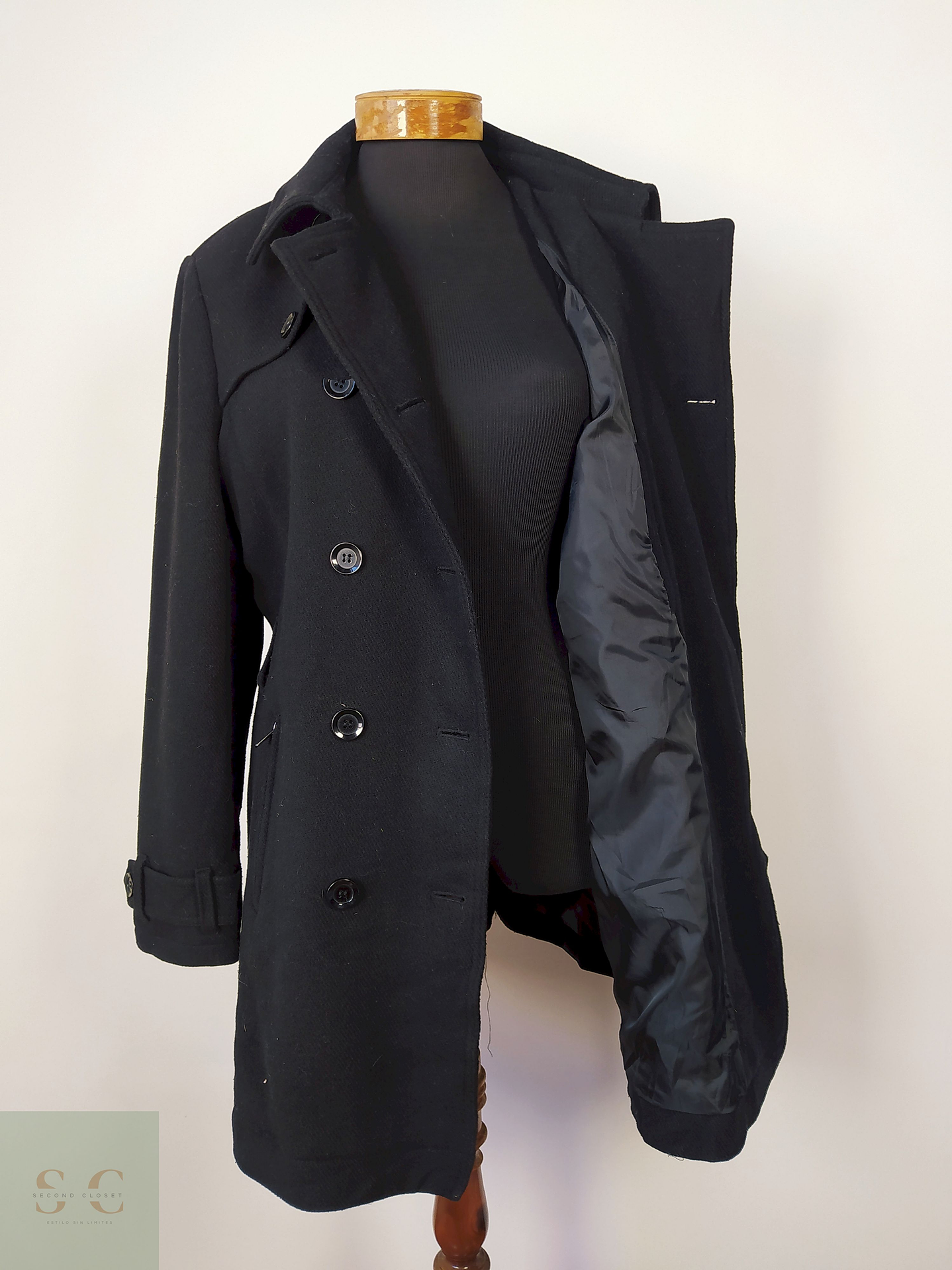 The Outerwear Abrigo Negro Talla L 3