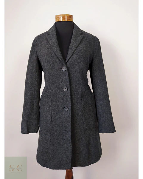 Abrigo Mujer Lana Gris Plomo TALLA SM