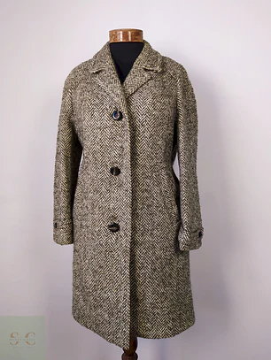 Abrigo Vintage lana tweed Talla M