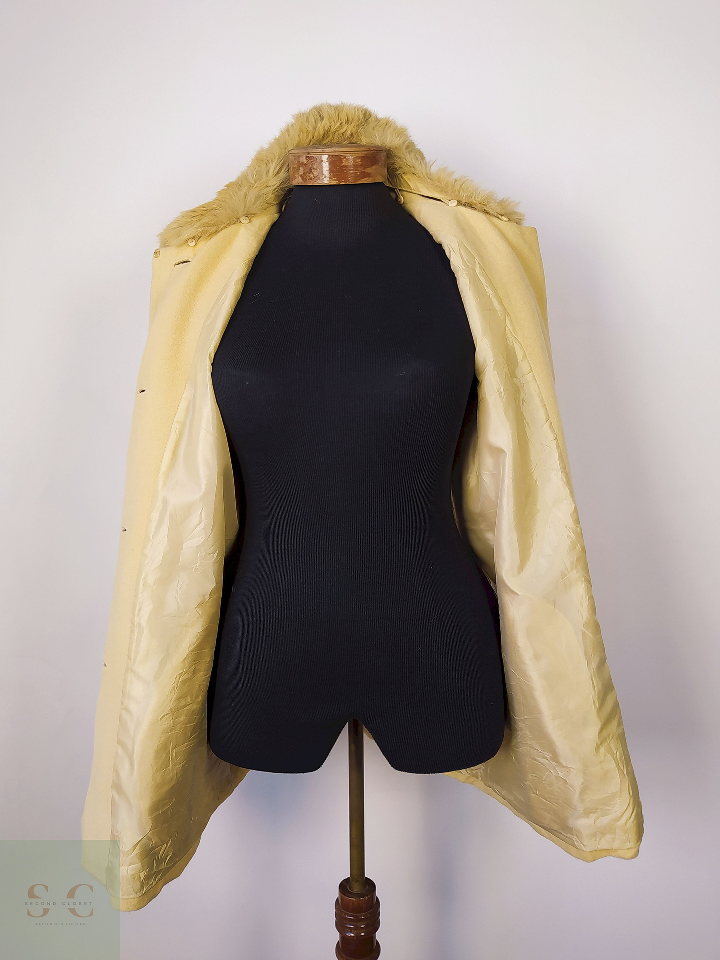 Abrigo pura lana mujer Palace Garden beige Talla S 2