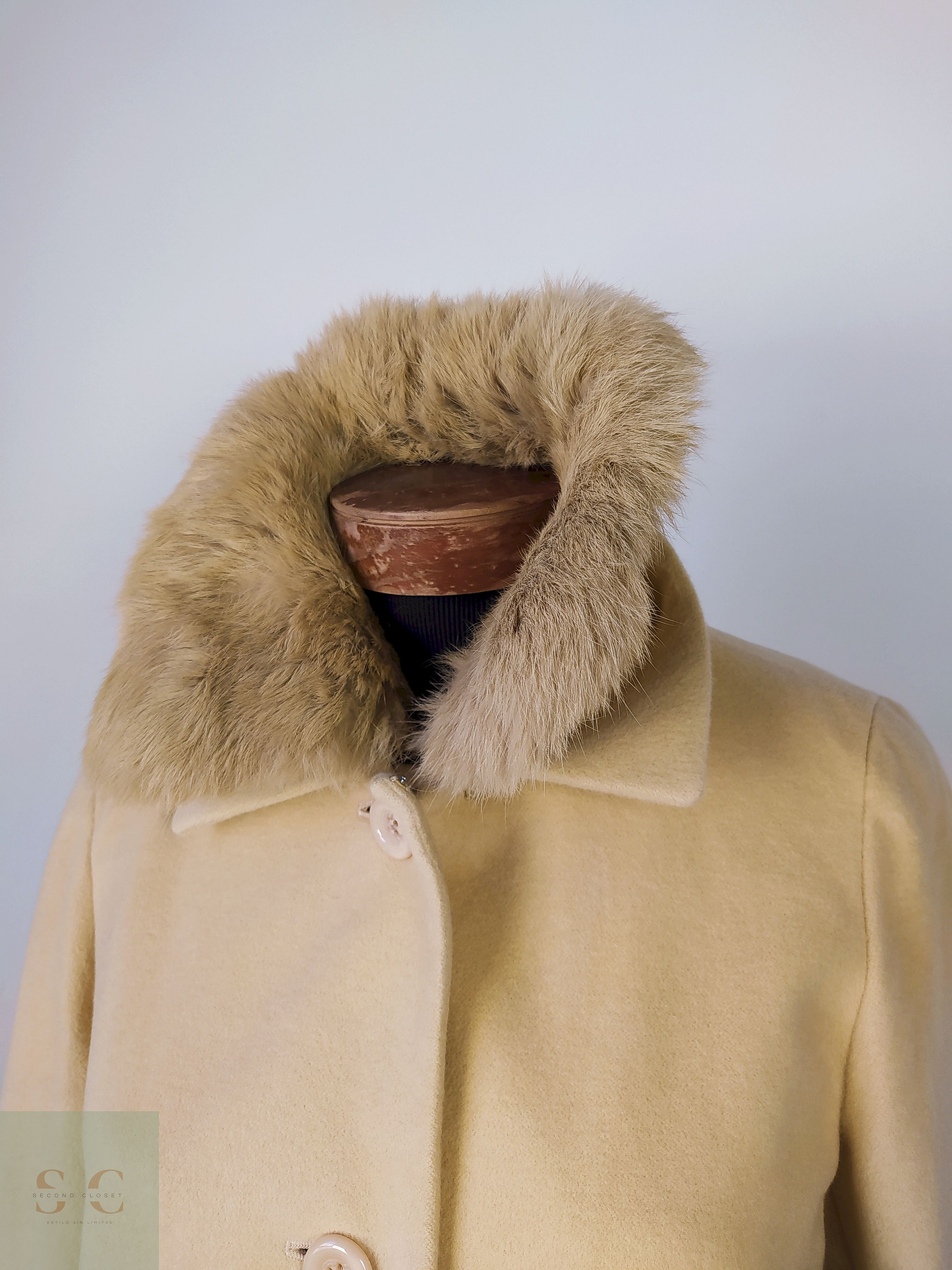 Abrigo pura lana mujer Palace Garden beige Talla S 4