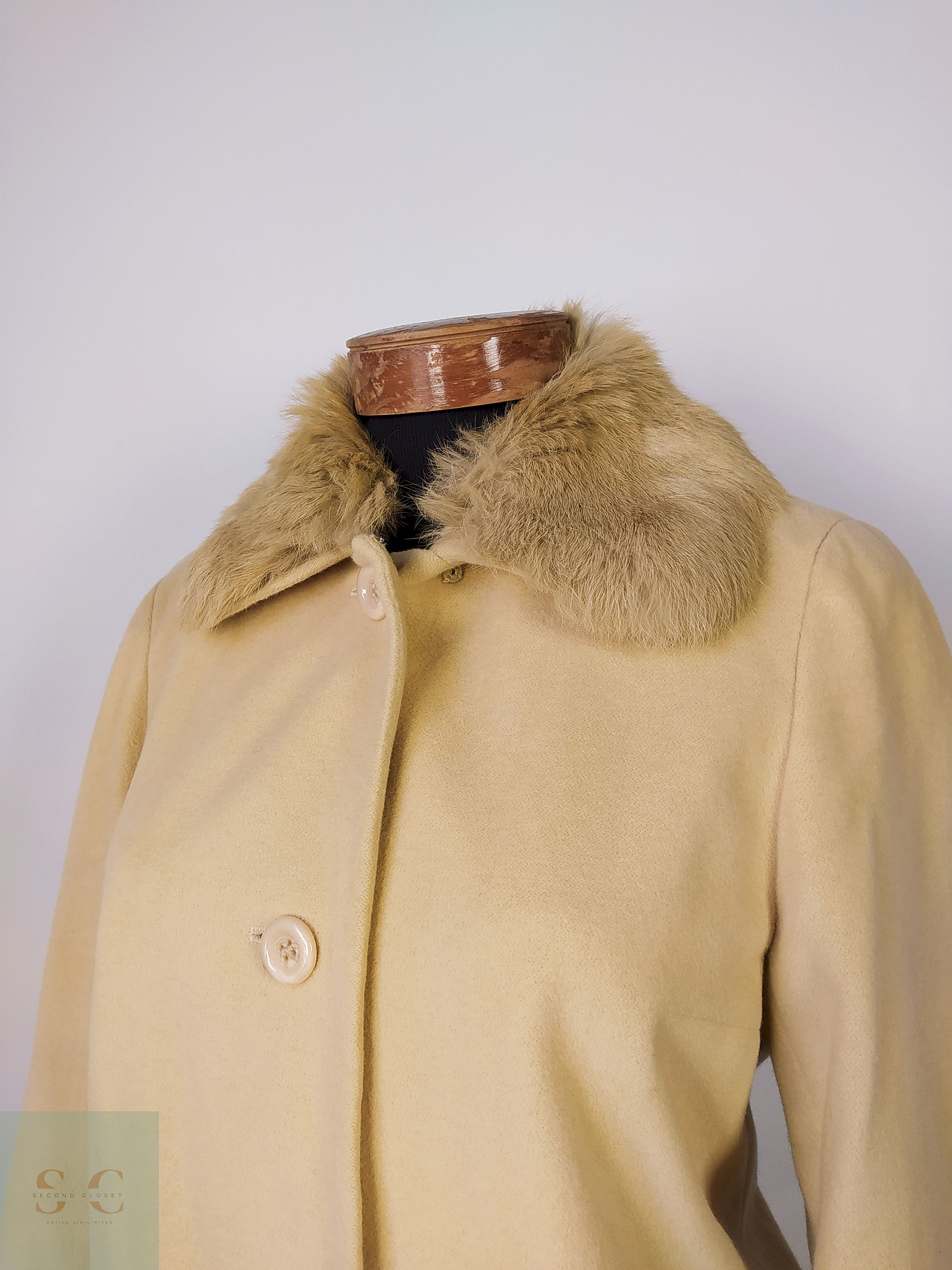 Abrigo pura lana mujer Palace Garden beige Talla S 5