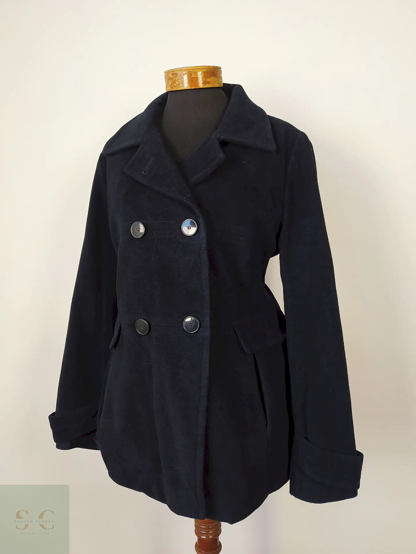 Abrigo lana y cashmere mujer Fuchs Schimitt azul Talla M 2
